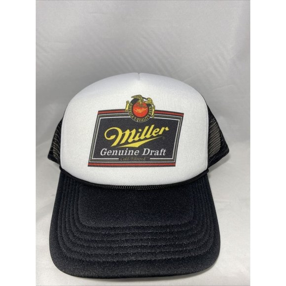 Miller Genuine Draft Beer Trucker Hat Mesh Hat Adjustable Cap Miller Hat - Picture 4 of 4